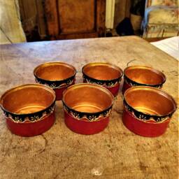 2 For 1 Bogo Indian Set Of 6 Red Black Tea Light Candle Holders - thumbnail 4