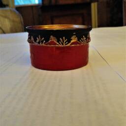 2 For 1 Bogo Indian Set Of 6 Red Black Tea Light Candle Holders - thumbnail 2