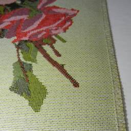 Gobelin Tapestry Bouquet Of Roses 15.5x8 in 40x20 cm Wall Fabric - thumbnail 3