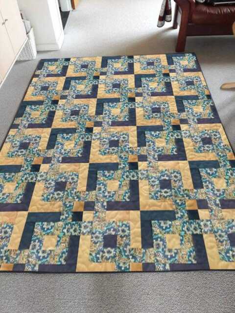 Golden Harvest Quilt Pattern - Cozy Fall Patchwork Throw - PDF Download - image 1