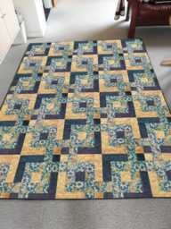 Golden Harvest Quilt Pattern - Cozy Fall Patchwork Throw - PDF Download - thumbnail 1