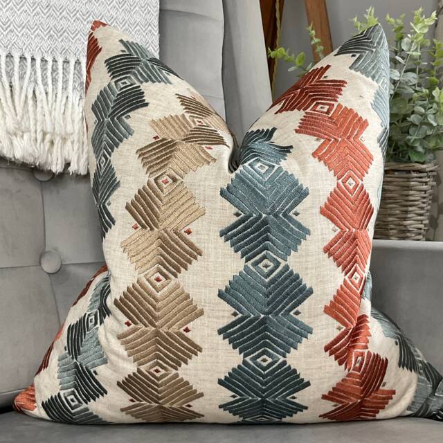 Harlequin Kalimba Decorative Cushion Covers For Sofa, Bed, Bay Window, Chair, Living Room, Or Dining Embroidered - Geometric - image 1
