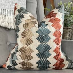 Harlequin Kalimba Decorative Cushion Covers For Sofa, Bed, Bay Window, Chair, Living Room, Or Dining Embroidered - Geometric - thumbnail 1