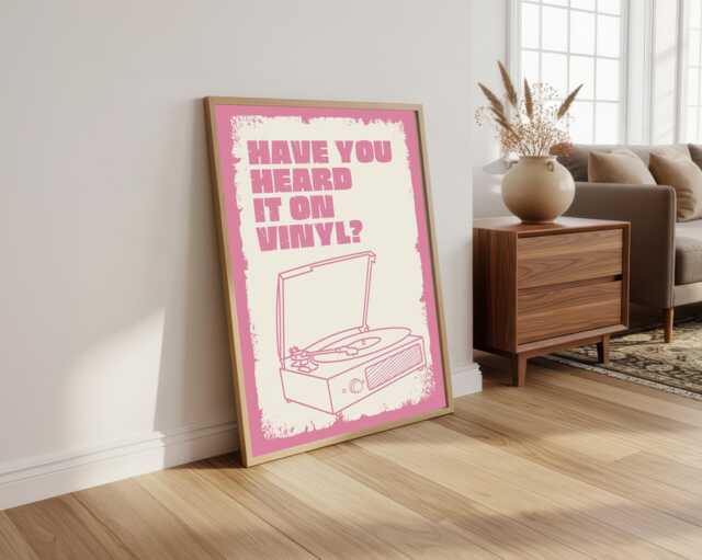 Vinyl Record Player Print Music Lover Gift, Bar Decor - A4/A3 - image 1