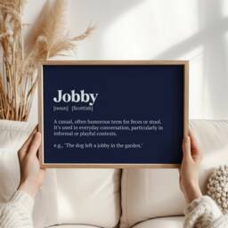 Jobby Print - Scottish Definition Wall Art Humorous Home Decor Slang Typography Funny Gift Quirky Poster - thumbnail 3