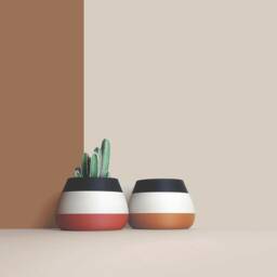 Large Wooden Indoor Plant Pots, Plant Holders Gift For Lover, Apartment Decoration Idea, Geometric Design, Minimalist & Modern Home - thumbnail 3