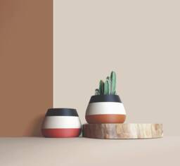 Large Wooden Indoor Plant Pots, Plant Holders Gift For Lover, Apartment Decoration Idea, Geometric Design, Minimalist & Modern Home