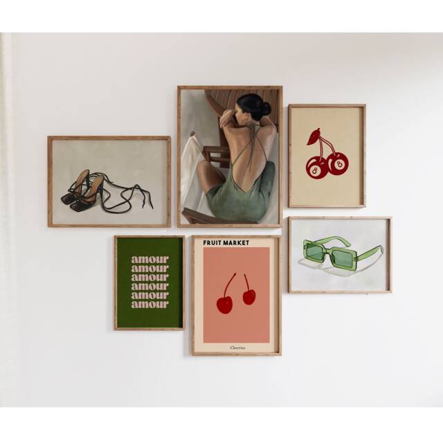 Gallery Wall Set, Print Sets, Trendy Art Posters, Art, Set Of 6, Prints, Home Decor Ideas, Living Room Wall, Unframed - image 1