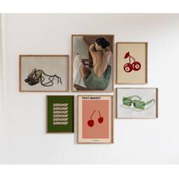 Gallery Wall Set, Print Sets, Trendy Art Posters, Art, Set Of 6, Prints, Home Decor Ideas, Living Room Wall, Unframed - thumbnail 1