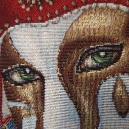 Jacquard Tapestry Cushion Cover With Venetian Mask, 45 X cm. Trendy Interior Design - Decorative Housewarming Birthday - thumbnail 3