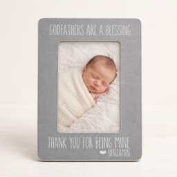 Godfather Picture Frame Personalized Gift Baptism From Godchild Baby Boy Christening Idea - thumbnail 1
