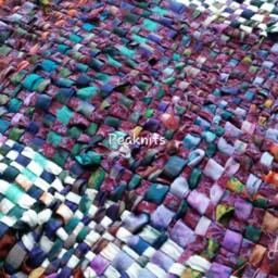 Hand Woven Throw, Accent Piece, Lap Blanket Or Table Runner - Rainbow Recycled Sari Silk Ribbon, Continuous Weave, Fair Trade, One Of A Kind - thumbnail 3