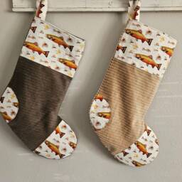 Trout Fishing Stocking Fly Fishing Christmas Fisherman Rts Patchwork - thumbnail 2