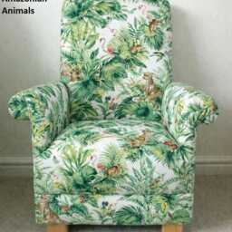 Children's Armchair Kids Chairs Pink Blue Nursery Bedroom Girls Boys Seat Animals Jungle Butterflies Patchwork Child's - thumbnail 3