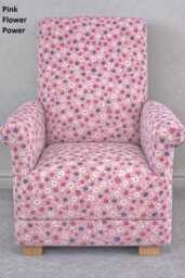 Children's Armchair Kids Chairs Pink Blue Nursery Bedroom Girls Boys Seat Animals Jungle Butterflies Patchwork Child's