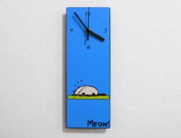 Cat Sleeping Sketch - Meow Wall Clock - thumbnail 1