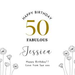 Personalised 50 Birthday Candle Gift For Her, Custom 20 40 60 Fabulous, Present Friend Mum Auntie Sister - thumbnail 2
