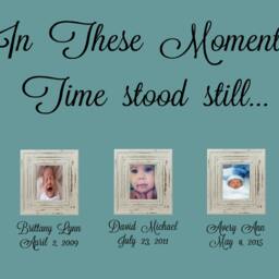 In These Moments Time Stood Still-Vinyl Wall Decal- Names Dates - Picture Collage Decor- Family Art - thumbnail 2