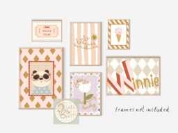 Set Of Fun Wall Prints For A Girls Room, Playroom Or Nursery - Unframed - thumbnail 1