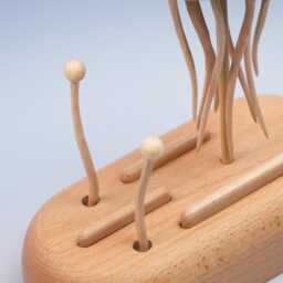 Handcrafted Wooden Jellyfish Automata - Kinetic Sculpture Automaton Moving Desk Decor Christmas Gift - thumbnail 4