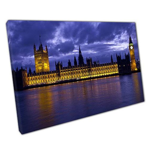 Big Ben Canvas Houses Of Parliament Landmark - London Skyline Wall Art For Home & Office Decor - image 1