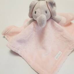 Personalised Baby Elephant Head Comforter Taggy Blanket Fleece Shower Gift - thumbnail 2