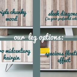 No.7 - Television Cabinet/ Media Station /Low Dresser Featuring Rustic Reclaimed Wood Elements - thumbnail 4