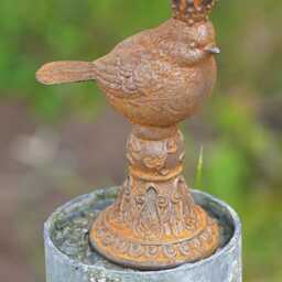 Cast Iron King Robin Bird British Ornament Home Garden Sculpture Decor - thumbnail 2