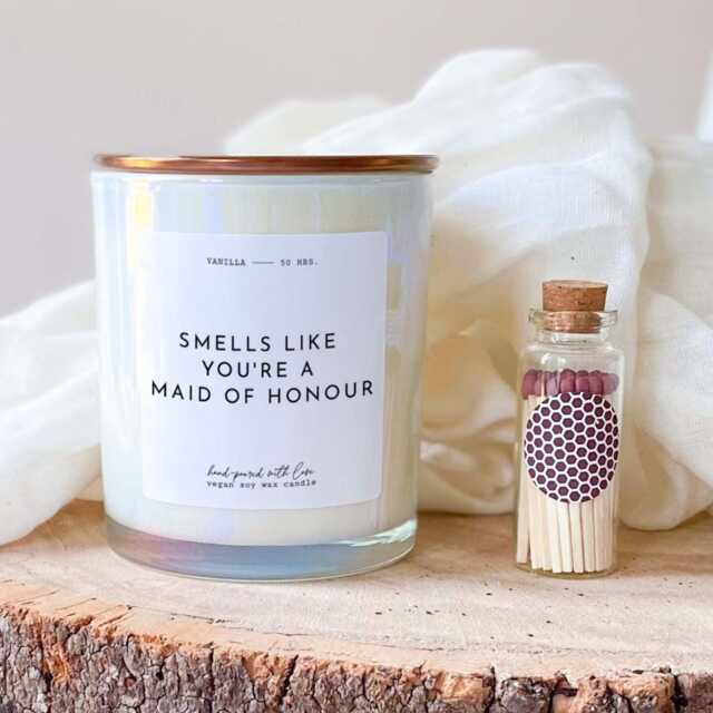 Smells Like It's You're A Maid Of Honour Scented Candle With Metal Lid Maid Proposal Gift For Bridal Shower Hen Party Gift Her - image 1