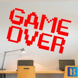 Game Over Childs Gaming Room Console Wall Art Vinyl Decal Stickers - thumbnail 3
