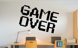 Game Over Childs Gaming Room Console Wall Art Vinyl Decal Stickers - thumbnail 1