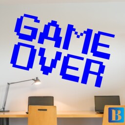 Game Over Childs Gaming Room Console Wall Art Vinyl Decal Stickers - thumbnail 2