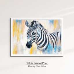 Zebra Abstract Oil Painting Framed Print & Canvas Large Sizes Wall Art Poster Animal Home Decor Interior Gift Idea - thumbnail 3