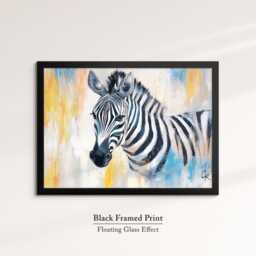 Zebra Abstract Oil Painting Framed Print & Canvas Large Sizes Wall Art Poster Animal Home Decor Interior Gift Idea - thumbnail 2
