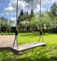Handcrafted Wooden Tree Swing - Personalized For Kids & Adults, Outdoor Rope Swing, Porch Outside Seat