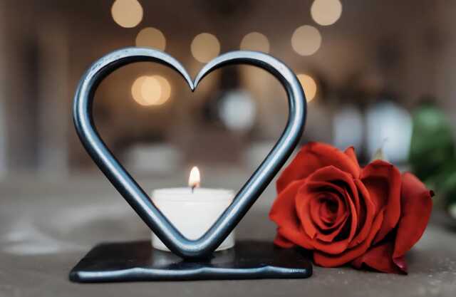 Ready To Ship~ 11Th Anniversary Steel T~Light~ Love Heart~ Wedding Gift~ 11 Years Vows Candles Husband Wife Partner Years - image 1