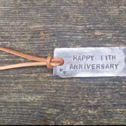 Ready To Ship~ 11Th Anniversary Steel T~Light~ Love Heart~ Wedding Gift~ 11 Years Vows Candles Husband Wife Partner Years - thumbnail 2