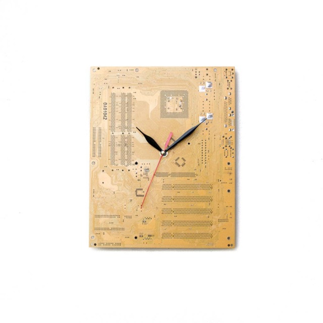 Industrial Wall Clock, Golden Yellow Decor, Accent, Unique Modern Clock - image 1