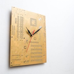 Industrial Wall Clock, Golden Yellow Decor, Accent, Unique Modern Clock - thumbnail 4