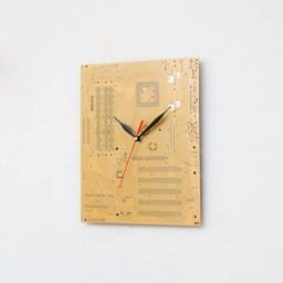 Industrial Wall Clock, Golden Yellow Decor, Accent, Unique Modern Clock - thumbnail 3