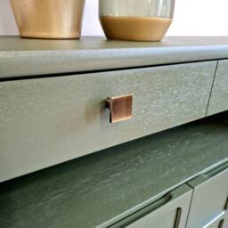 Slim Sideboard/Hallway Console in Olive Green On Hairpin Legs - By Nathan - thumbnail 2