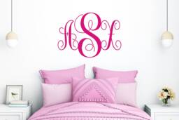 Custom Monogram Wall Decal Initial Nursery Decor