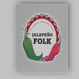 Mexican Jalapeno Chilli Folk Kitchen Badge Illustration Canvas Wall Art Print Decor Picture Ready To Hang - thumbnail 1