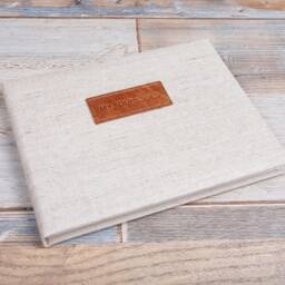 Linen Address Book Handmade Home Office Organizer, A-Z Tabs - thumbnail 3