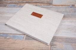 Linen Address Book Handmade Home Office Organizer, A-Z Tabs - thumbnail 1