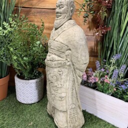 Stone Garden Chinese Oriental Warrior Zhan Shi Samurai Statue Ornament - thumbnail 3