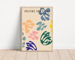 Henri Matisse Inspired Print - Feminine, Pastel Tones, The Cut Out's Papier D??coup??s Poster, Colourful, Abstract Art, Exhibition, Floral - thumbnail 1