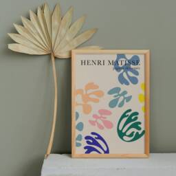 Henri Matisse Inspired Print - Feminine, Pastel Tones, The Cut Out's Papier D??coup??s Poster, Colourful, Abstract Art, Exhibition, Floral - thumbnail 3