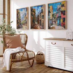 Set Of 3 Tel Aviv Travel Posters, Israeli Prints, Art, Jewish Wall Decor, Gift, Art - thumbnail 3