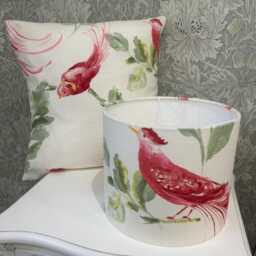 Handmade Cushion Cover in Laura Ashley Harewood Pink Grapefruit, Bird Print, Various Sizes Available - thumbnail 3